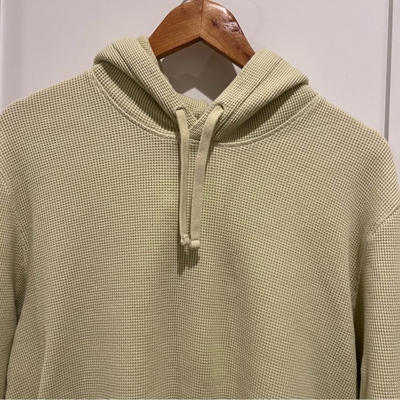 Everlane The Waffle-Knit Hoodie size L light yellow color - Picture 4 of 9